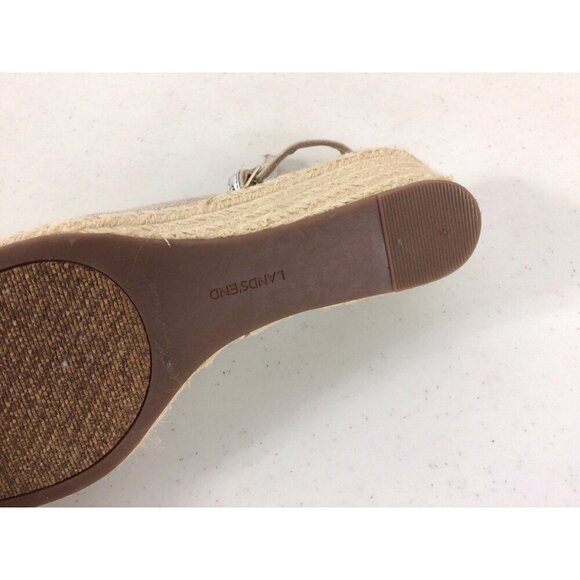 Lands End Sandals Wedge Heels Womens 11 - Picture 4 of 7